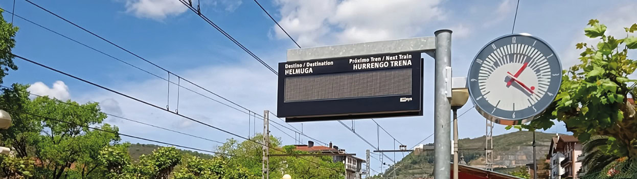 RENFE train station clock designed and produced by MOBATIME