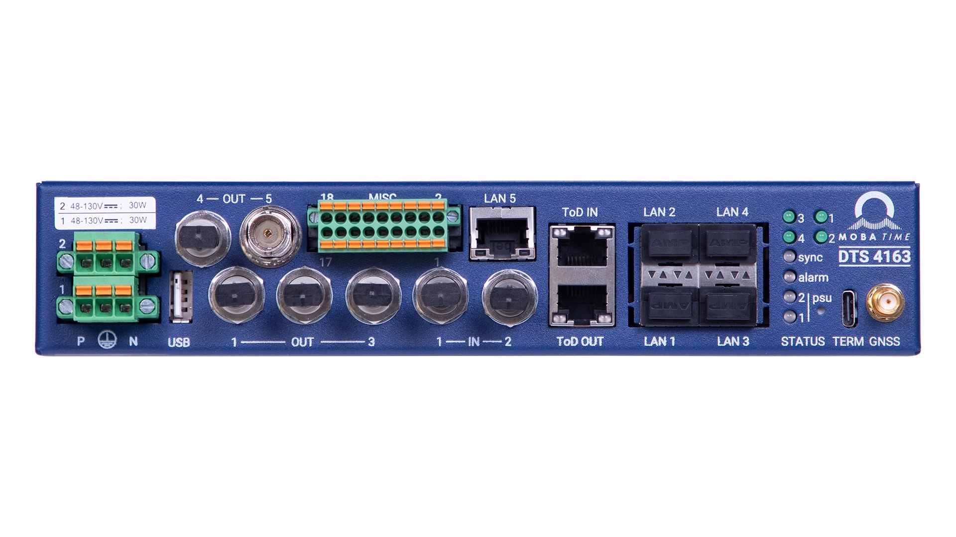 DTS 4163.grandmaster PTP Time Server, fiber interfaces