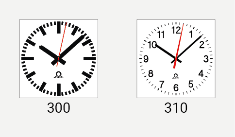 Display of the different dials of the SLH-OP series
