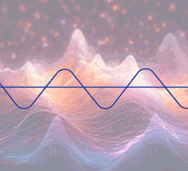 Wave oscillations on a colored background