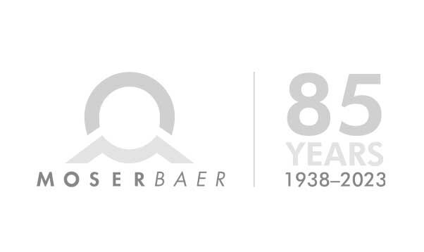 Logo for the 85th anniversary of Moser-Baer