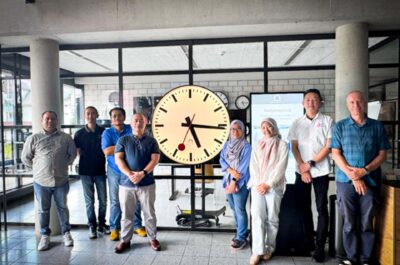 Delegation from Sarawak Metro, DOM EEB JV, and MOBATIME teams during the successful FAT of the Master Clock System for KUTS Malaysia in Switzerland.