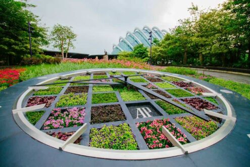 Relojes florales de Mobatime en Audemars Piquuet Singapur con un diámetro de 5m