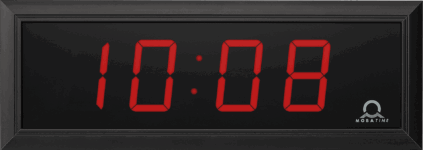 Reloj digital de interior Mobatime DC-57-4_fi carcasa negra