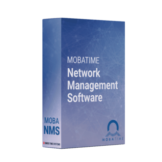 3D render of a software package labelled MOBATIME Network Management Software